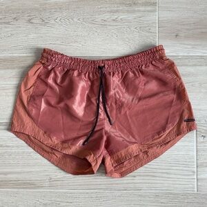 Reebok Core 10 Athletic Nylon Shorts Orange Red XL